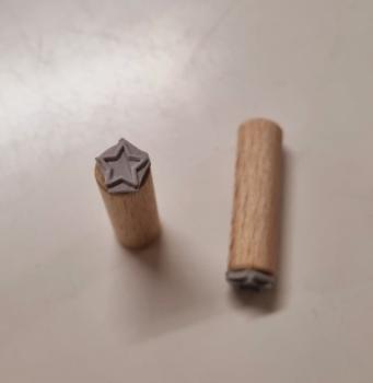 Holzstempel Stern hohl - Mini